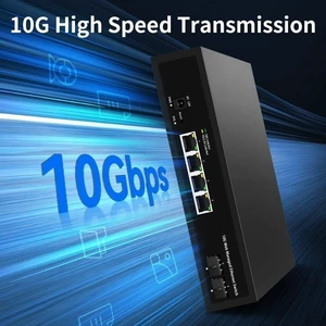 10GbE Switch 4 Port RJ45 10000Mbps Managed Ethernet Network Switch 10GbE Switch 4 Port RJ45 10000Mbps Managed Ethernet Network Switch