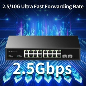 16 Port 2.5G Ethernet Switch with 2 Port 10G SFP+ Network Switch