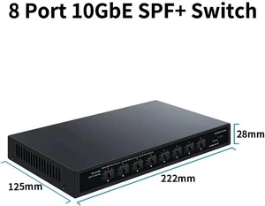 10Gbe SFP+ Ethernet Switch 8 Port 10000Mbps Optical SFP+ Network Switch 10Gbe SFP+ Ethernet Switch 8 Port 10000Mbps Optical SFP+ Network Switch