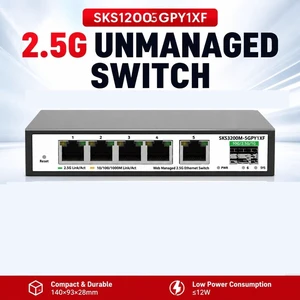 SKS1200-5GPY1XF 6 Ports 2.5G Unmanaged Switch 5*2.5G RJ45(US Plug)
