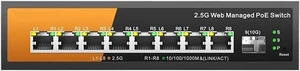9-Port Multi-Gigabit Managed Switch, KP-9000-9XHPML-X with 8-2.5Gbps PoE and 1-10Gb SFP+ Uplink 9-Port Multi-Gigabit Managed Switch, KP-9000-9XHPML-X with 8-2.5Gbps PoE and 1-10Gb SFP+ Uplink