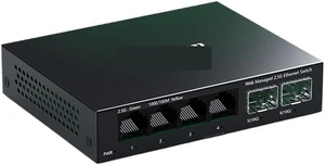 2.5GbE Managed Switch 6 Port 2.5GBASE-T Network Switcher 2.5GbE Managed Switch 6 Port 2.5GBASE-T Network Switcher