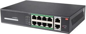 UHPPOTE 8 Port Long Transmission Distance 10/100M PoE Switch Total Power 120W