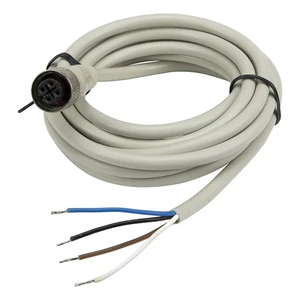 1pc FSC12-FS-4 M12 2m PVC Cable Sensor Connector 4 pins Straight Female Head for M12 NPN PNP NO+NC Proximity Sensor Switch(Gray) 1pc FSC12-FS-4 M12 2m PVC Cable Sensor Connector 4 pins Straight Female Head for M12 NPN PNP NO+NC Proximity Sensor Switch(Gray)