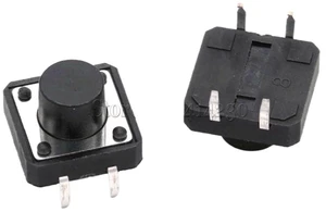 100Pcs 12 x 12mm x 8mm 12 * 12 * 8H Panel PCB Momentary Tactile Tact Push Button Switch DIP 100Pcs 12 x 12mm x 8mm 12 * 12 * 8H Panel PCB Momentary Tactile Tact Push Button Switch DIP