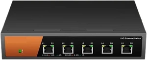 5 Port 10G/Multi-Gig Unmanaged Ethernet Switch,KP-9000-5XT Desktop/Wall-Mount 5 Port 10G/Multi-Gig Unmanaged Ethernet Switch,KP-9000-5XT Desktop/Wall-Mount