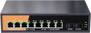 10-Port Multi-Gigabit Unmanaged Ethernet Network,KP-9000-10XH-X2with 8 X 2.5Gb Copper RJ45 and 2 X 10Gb SFP+ 10-Port Multi-Gigabit Unmanaged Ethernet Network,KP-9000-10XH-X2with 8 X 2.5Gb Copper RJ45 and 2 X 10Gb SFP+