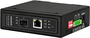 10G Managed Fiber Media Converters with POEs RJ45 and SFPs Port for Industrial Networking Applications