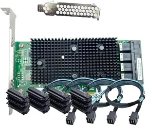 9400-16i HBA 12 Gbps PCIe 16 Port IT Mode JBOD +4*SFF-8643 SAS Cable 9400-16i HBA 12 Gbps PCIe 16 Port IT Mode JBOD +4*SFF-8643 SAS Cable