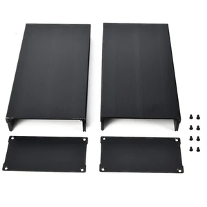 Sand Black Aluminum Alloy Electronics Enclosure, 55x106x200mm Heat Sand Black Aluminum Alloy Electronics Enclosure, 55x106x200mm Heat