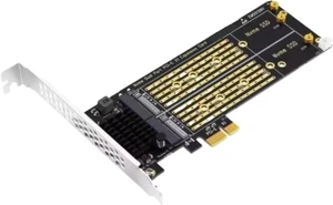 PCIe to M2 NVME Adapter Card PCIe X1 2Port NVME M Key SSD Converter M.2 PCI Express X1 Adapter Expansion Card Riser PCIe to M2 NVME Adapter Card PCIe X1 2Port NVME M Key SSD Converter M.2 PCI Express X1 Adapter Expansion Card Riser