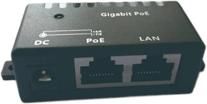 1 PCS Gigabit Passive PoE Injector Splitter with 2.1 * 5.5mm DC Connector 1 PCS Gigabit Passive PoE Injector Splitter with 2.1 * 5.5mm DC Connector