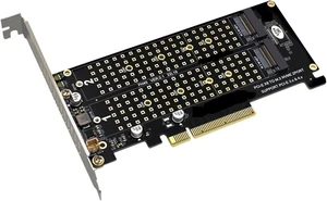 Dual M.2 NVME to PCI Express X8 4.0 Controller PCIE Split Card 2 Ports M2 NVME M Key for 2230 2242 2260 2280 22110 NVME SSD Dual M.2 NVME to PCI Express X8 4.0 Controller PCIE Split Card 2 Ports M2 NVME M Key for 2230 2242 2260 2280 22110 NVME SSD