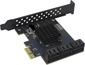 PCI Express X1 to 6 Port SATA3.0 ControllerConvert Card Adapter 6 Port 3.0 Expansion Card 6Gbps for Hard Disk Drive HDD SSD PCI Express X1 to 6 Port SATA3.0 ControllerConvert Card Adapter 6 Port 3.0 Expansion Card 6Gbps for Hard Disk Drive HDD SSD