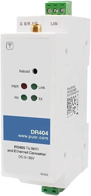 DIN-Rail RS485 to Ethernet Serial Server DIN-Rail RS485 to Ethernet Serial Server