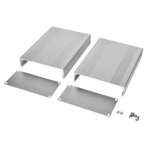 68x145x200mm Aluminum Alloy Electronic Enclosure, Silver White Heat 68x145x200mm Aluminum Alloy Electronic Enclosure, Silver White Heat