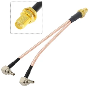 3G 4G Antenna SMA Female to Dual CRC9/SMA/TS9 Connector Y Type Splitter Combiner RF Coaxial Pigtail Cable Compatible with Modem Router(RPSMA F to 2xCRC9) 3G 4G Antenna SMA Female to Dual CRC9/SMA/TS9 Connector Y Type Splitter Combiner RF Coaxial Pigtail Cable Compatible with Modem Router(RPSMA F to 2xCRC9)