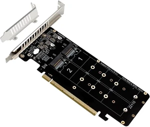 PCI Express 4.0 X16 to 4 Port NVME Card Adapter M Key NVME PCI-E Split Card 32Gbps Support 2230 2242 2260 2280 M.2 NVME SSD PCI Express 4.0 X16 to 4 Port NVME Card Adapter M Key NVME PCI-E Split Card 32Gbps Support 2230 2242 2260 2280 M.2 NVME SSD