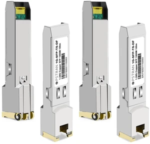 1000BASE-T SFP RJ45 Copper Transceiver Module Compatible with Dell Force10 GP-SFP2-1T SFP-1G-T 310-7225 407-BBOS 100m Cat5e/6 4 Pack
