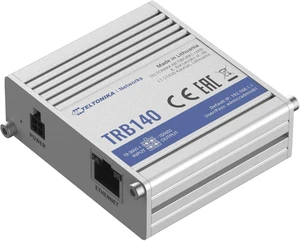 Teltonika TRB140003000 Model TRB140 Industrial LTE Gateway; For Europe, the Middle East, Africa, Korea, Thailand, India, and Malaysia Operators Only; 4G/LTE, 3G and 2G Connectivity; Ethernet Interface Teltonika TRB140003000 Model TRB140 Industrial LTE Gateway; For Europe, the Middle East, Africa, Korea, Thailand, India, and Malaysia Operators Only; 4G/LTE, 3G and 2G Connectivity; Ethernet Interface