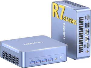 GEEKOM High Speed AX8 Max Mini PC with AMD Ryzen 7 8745HS Dual 2.5GbE LAN Port, 32GB DDR5, 1TB NVMe SSD, Radeon 780M, Quad Display, USB4.0(40Gbps), Big Fan Cooling Quiet Office Gaming GEEKOM High Speed AX8 Max Mini PC with AMD Ryzen 7 8745HS Dual 2.5GbE LAN Port, 32GB DDR5, 1TB NVMe SSD, Radeon 780M, Quad Display, USB4.0(40Gbps), Big Fan Cooling Quiet Office Gaming