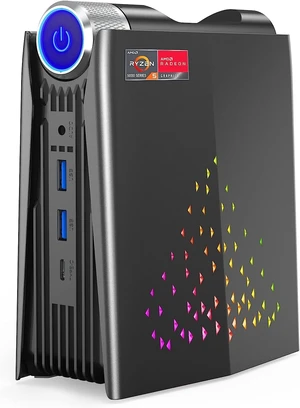 KAMRUI Thin Client Mini PC AMD 8-Core Ryzen 7 5800U Radeon Graphics 16GB DDR4 RAM 1TB NVMe SSD WiFi AX BT HDMI DP USB-C w/DP RJ-45 RGB Control 3 Adjustable Mode Windows 10 Pro, silver, AMR5-5800U KAMRUI Thin Client Mini PC AMD 8-Core Ryzen 7 5800U Radeon Graphics 16GB DDR4 RAM 1TB NVMe SSD WiFi AX BT HDMI DP USB-C w/DP RJ-45 RGB Control 3 Adjustable Mode Windows 10 Pro, silver, AMR5-5800U