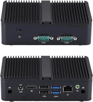 Qotom Industrial Mini PC J4125 8GB RAM mSATA Barebone Dual COM RS232 RS485