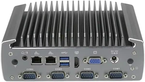 PARTAKER Fanless Industrial PC, Mini Computer, Industrial Computer, Intel I5 6200U, Windows 11/ Linux Ubuntu, I32, 2 x I211-AT LAN, 6 x COM, VGA, HDMI, 16G RAM, 512G SSD