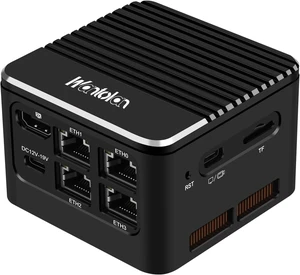 M1 Four 2.5G Firewall Mini PC, Pocket Mini Host,12Gen Alder Lake i3-N305,4*RJ45 Ports i226-V,On Board LPDDR5 RAM 16G,M.2 NVMe 2242 SSD 1TB,Dual Display,Black(i3-N305/RAM16GB+SSD1TB, Black) M1 Four 2.5G Firewall Mini PC, Pocket Mini Host,12Gen Alder Lake i3-N305,4*RJ45 Ports i226-V,On Board LPDDR5 RAM 16G,M.2 NVMe 2242 SSD 1TB,Dual Display,Black(i3-N305/RAM16GB+SSD1TB, Black)
