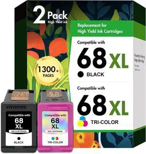 68 6155e 6555e 68XL Ink Cartridges Black/Color Combo Pack for HP Printers 68 6155e 6555e 68XL Ink Cartridges Black/Color Combo Pack for HP Printers