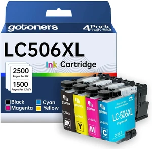 LC506 LC506XL Ink Cartridg Replacement for Brother LC 506XL 506 XL High Yield use with Brother MFC-J4355DW MFC-J4555DW MFC-J4557DW INKvestment 4355 4555 4557 Printer (4-Pack) LC506 LC506XL Ink Cartridg Replacement for Brother LC 506XL 506 XL High Yield use with Brother MFC-J4355DW MFC-J4555DW MFC-J4557DW INKvestment 4355 4555 4557 Printer (4-Pack)