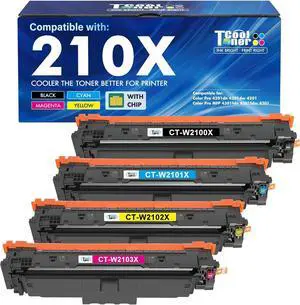 210X Toner Cartridges 4 Pack 210A 210 4301fdw 4301 W2100X W2100A High Yield 210X Toner Cartridges 4 Pack 210A 210 4301fdw 4301 W2100X W2100A High Yield