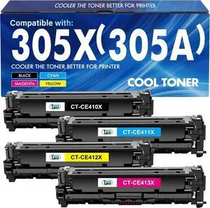 305X 305A Toner Cartridge 4-Piece Combo Pack CE410X CE411X CE412X CE413X 305X 305A Toner Cartridge 4-Piece Combo Pack CE410X CE411X CE412X CE413X