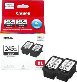 Canon Genuine Ink Cartridges PG-245XL Black, High-Yield Value Pack (2 Count), Original Canon Printer Ink for PIXMA TR4520 / TS3120 / TS3220 Series Printers Canon Genuine Ink Cartridges PG-245XL Black, High-Yield Value Pack (2 Count), Original Canon Printer Ink for PIXMA TR4520 / TS3120 / TS3220 Series Printers