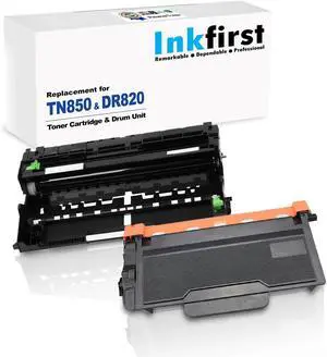 2PK-1 Inkfirst DR820 DR-820 Drum Unit + 1 TN850 TN-850 High Yield Toner Cartridge (1 Toner + 1 Drum) Compatible Replacement for Brother HL-L5000D HL-L5200DW HL-L5200DWT HL-L6200DWT HL-L5100DN 2PK-1 Inkfirst DR820 DR-820 Drum Unit + 1 TN850 TN-850 High Yield Toner Cartridge (1 Toner + 1 Drum) Compatible Replacement for Brother HL-L5000D HL-L5200DW HL-L5200DWT HL-L6200DWT HL-L5100DN