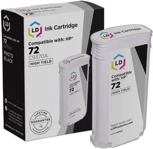 LD Products Compatible Replacements for HP Designjet 72#72 C9370A Photo Black Ink Cartridges High Yield for Use in T1100, T1120, T1200, T610, T620, T770, SD Pro MFP T1120ps Printers (Single-Pack) LD Products Compatible Replacements for HP Designjet 72#72 C9370A Photo Black Ink Cartridges High Yield for Use in T1100, T1120, T1200, T610, T620, T770, SD Pro MFP T1120ps Printers (Single-Pack)