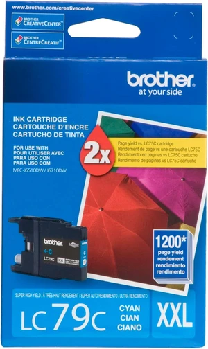 Brother LC79CS Super High Yield XXL Cyan Cartridge Ink Retail Packaging Brother LC79CS Super High Yield XXL Cyan Cartridge Ink Retail Packaging
