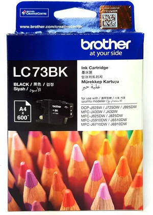 brother Genuine LC73BK High-Yield Ink Cartridge, Black, Page Yield Up to 600 Pages, (LC-73BK) Compatible with: DCP-J525W, DCP-J725DW, DCP-J925DW, MFC-J430W, MFC-J432W, MFC-J625DW, MFC-J825DW, Standard brother Genuine LC73BK High-Yield Ink Cartridge, Black, Page Yield Up to 600 Pages, (LC-73BK) Compatible with: DCP-J525W, DCP-J725DW, DCP-J925DW, MFC-J430W, MFC-J432W, MFC-J625DW, MFC-J825DW, Standard