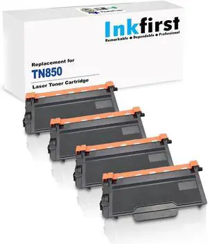 4 Inkfirst Black Toner Cartridges TN850 TN-850 Compatible Replacement for Brother HL-L5000D HL-L5100DN HL-L5200DW HL-L5200DWT HL-L6200DW HL-L6200DWT HL-L6250DW HL-L6300DW HL-L6400DW HL-L6400DWT 4 Inkfirst Black Toner Cartridges TN850 TN-850 Compatible Replacement for Brother HL-L5000D HL-L5100DN HL-L5200DW HL-L5200DWT HL-L6200DW HL-L6200DWT HL-L6250DW HL-L6300DW HL-L6400DW HL-L6400DWT