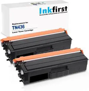 2 Inkfirst® Black Toner Cartridge TN436 TN436BK (TN-436 BK) Compatible Remanufactured for Brother TN436 Super High Yield Black HL-L8360CDWT HL-L9310CDW MFC-L8900CDW MFC-L9570CDW HL-L8360CDW 2 Inkfirst® Black Toner Cartridge TN436 TN436BK (TN-436 BK) Compatible Remanufactured for Brother TN436 Super High Yield Black HL-L8360CDWT HL-L9310CDW MFC-L8900CDW MFC-L9570CDW HL-L8360CDW