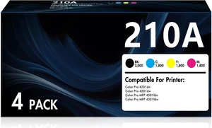 210A Toner Cartridge 4 Pack Color LaserJet Pro MFP 4301dw Compatible Replacement for HP 210A 210X W2100A Toner Set for Color Laser Jet Pro MFP 4301fdn 4301fdw 4201dn 4201dw 4301 4201 Printer Ink 210A Toner Cartridge 4 Pack Color LaserJet Pro MFP 4301dw Compatible Replacement for HP 210A 210X W2100A Toner Set for Color Laser Jet Pro MFP 4301fdn 4301fdw 4201dn 4201dw 4301 4201 Printer Ink