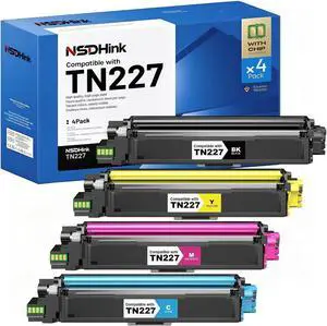 (with Chip) Compatible TN227 Toner Cartridges for Brother TN-227 TN223 Toner Combo Pack Replacement for Brother MFC-L3770CDW HL-L3290CDW HL-L3270CDW MFC-L3710CW HL-L3210CW Toner, 4-Pack (with Chip) Compatible TN227 Toner Cartridges for Brother TN-227 TN223 Toner Combo Pack Replacement for Brother MFC-L3770CDW HL-L3290CDW HL-L3270CDW MFC-L3710CW HL-L3210CW Toner, 4-Pack