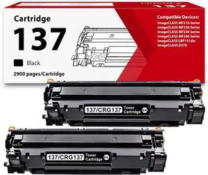 137 Black Toner Cartridge 2-Pack for Canon 137 Black Toner Cartridge 2-Pack for Canon