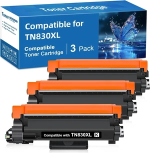 Compatible TN830XL Toner Cartridge Replacement for Brother TN-830XL Toner Cartridges Compatible for Brother HL-L2460DW HL-L2405W DCP-L2640DW HL-L2400D MFC-L2820DW HL-L2420DW Printers, 3 Black Compatible TN830XL Toner Cartridge Replacement for Brother TN-830XL Toner Cartridges Compatible for Brother HL-L2460DW HL-L2405W DCP-L2640DW HL-L2400D MFC-L2820DW HL-L2420DW Printers, 3 Black