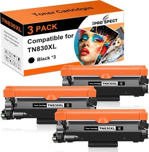 Compatible TN830 Toner Cartridge Replacement for Brother TN830XL TN830 TN 830 Toner Cartridges with Brother DCP-L2640DW HL-L2460DW HL-L2480DW HL-L2400D HL-L2405W MFC-L2820DW Printer (3 Black) Compatible TN830 Toner Cartridge Replacement for Brother TN830XL TN830 TN 830 Toner Cartridges with Brother DCP-L2640DW HL-L2460DW HL-L2480DW HL-L2400D HL-L2405W MFC-L2820DW Printer (3 Black)