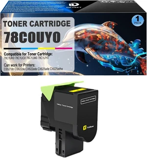 CS521 Toner Cartridges Compatible for Lexmark 78C1UY0 Yellow Toner Cartridges Work for Lexmark CS521dn CS622de CX622ade CX625ade Toner Printers CS521 Toner Cartridges Compatible for Lexmark 78C1UY0 Yellow Toner Cartridges Work for Lexmark CS521dn CS622de CX622ade CX625ade Toner Printers