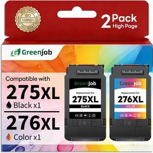 275XL 276XL Ink Cartridges Combo Pack Replacement for Canon 275XL 276XL PG-275XL CL-276XL Printer Ink for Canon Pixma TS3500 TS3520 TS3700 TS3720 TS3722 TR4700 TR4720 TR4722 Printer (1 Black, 1 Color) 275XL 276XL Ink Cartridges Combo Pack Replacement for Canon 275XL 276XL PG-275XL CL-276XL Printer Ink for Canon Pixma TS3500 TS3520 TS3700 TS3720 TS3722 TR4700 TR4720 TR4722 Printer (1 Black, 1 Color)