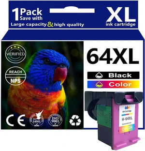 64XL Ink Cartridges Replacement for HP 64 Ink Cartridges Compatible for HP Deskjet Envy 6252 6255 7158 7164 7855 7864 7800 7820 Printers,64XL 1Color 64XL Ink Cartridges Replacement for HP 64 Ink Cartridges Compatible for HP Deskjet Envy 6252 6255 7158 7164 7855 7864 7800 7820 Printers,64XL 1Color