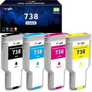 738 Ink Cartridges 300ML with Chip High Capacity Replacement for HP 738 Ink Cartridges 300ML with Chip High Capacity Replacement for HP