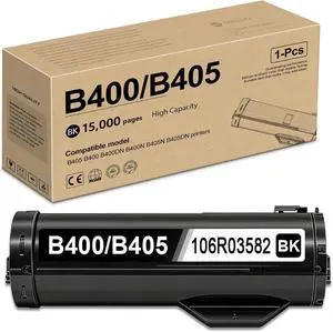 106R03582 High Yield Black Toner Cartridge Replacement for Xerox VersaLink B400/B405 Series Work with B400 B400N B400DN B405 B405N B405DN Printers (15,000 Pages, 1 Pack) 106R03582 High Yield Black Toner Cartridge Replacement for Xerox VersaLink B400/B405 Series Work with B400 B400N B400DN B405 B405N B405DN Printers (15,000 Pages, 1 Pack)